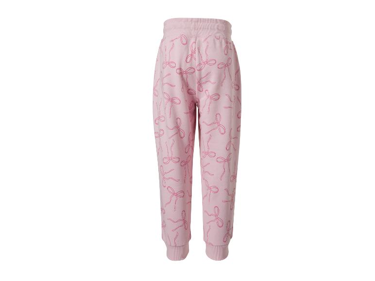 Rosa Mädchen-Jogginghose mit Schleifenmuster