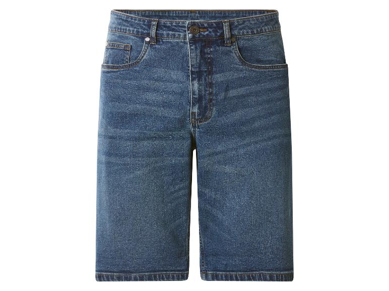 Blaue Jeans-Shorts für Herren im geraden Schnitt