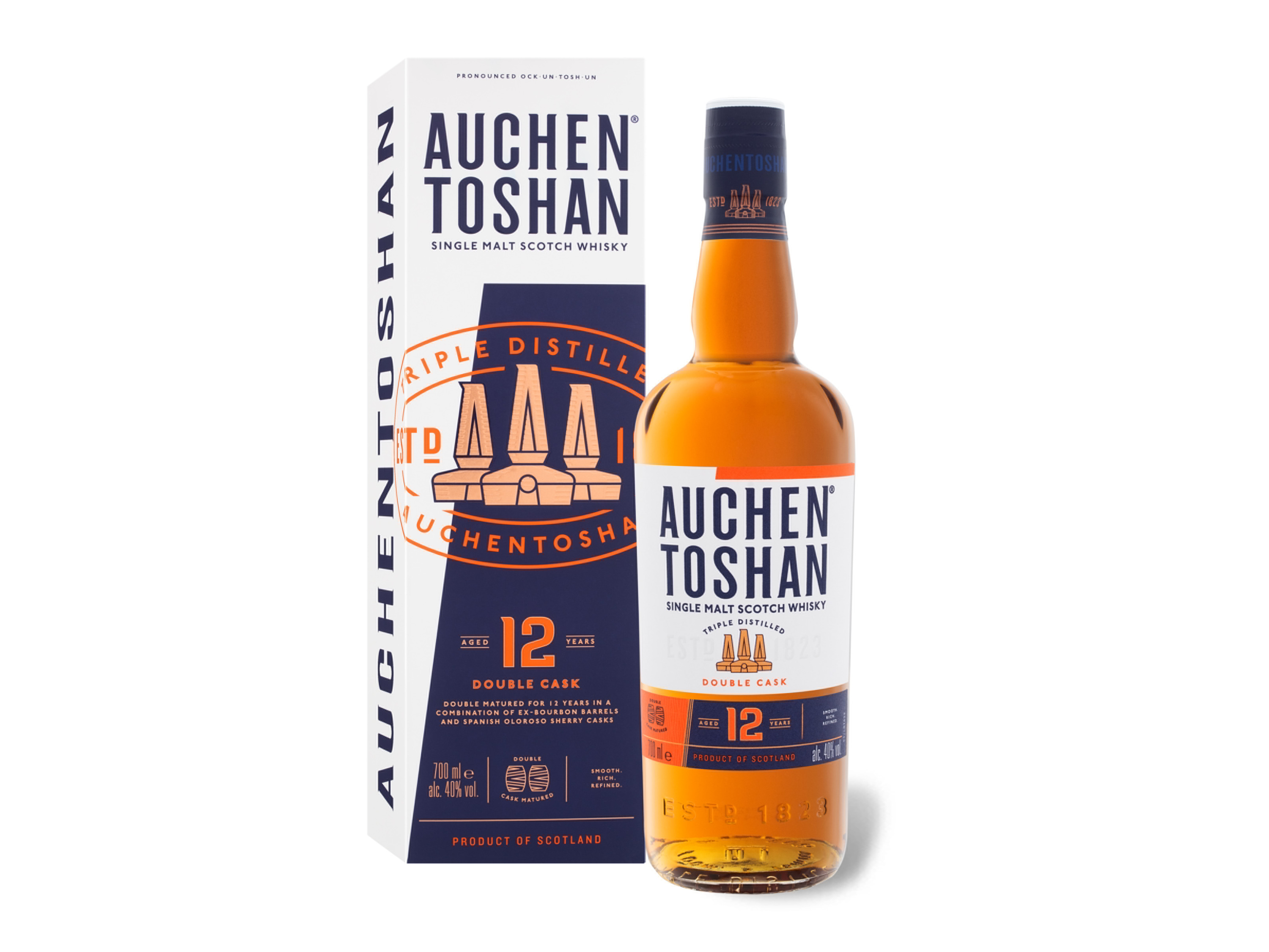 AUCHENTOSHAN Three Wood Single Malt Scotch Whisky mit Geschenkbox 43% Vol | 05010496002407