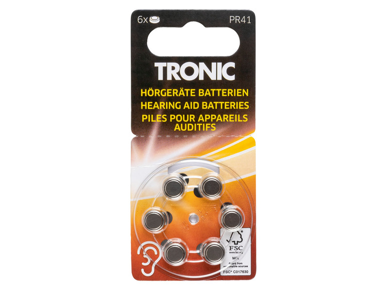 Gehe zu Vollbildansicht: TRONIC® Hörgeräte Batterien, 6 Stück - Bild 2