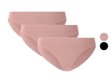 ESMARA® Damen Slip mit Spitze, 3 Stück