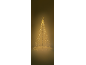 Leuchtender LED-Weihnachtsbaum mit Sternspitze auf neutralem Hintergrund.