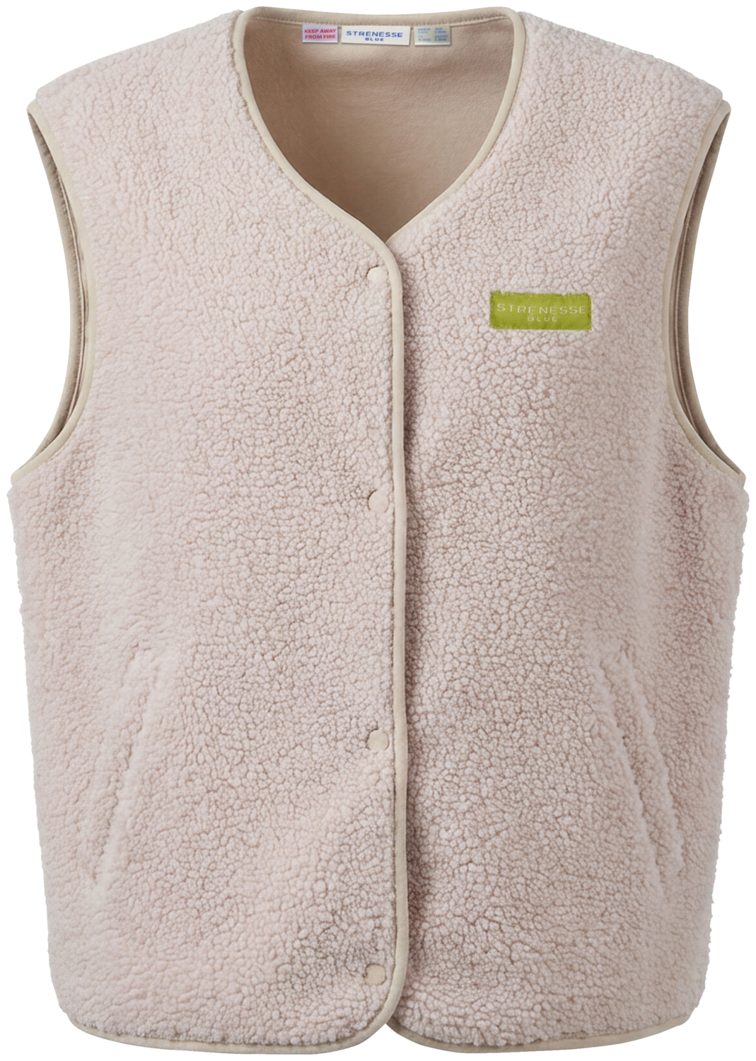 STRENESSE BLUE Damen Sherpafleece Weste (Beige, XL)