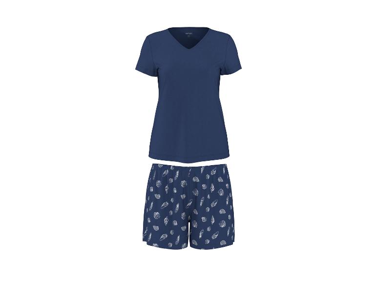 Damen-Pyjama-Set mit Kurzarm-Oberteil und Shorts mit Muschelmuster.