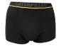 Schwarze Boxershorts von Caterpillar mit gelbem Band.