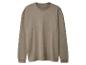 Graubraunes Langarm-T-Shirt mit Rundhalsausschnitt.
