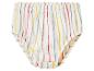Weiße Baby-Bloomers mit bunten vertikalen Streifen