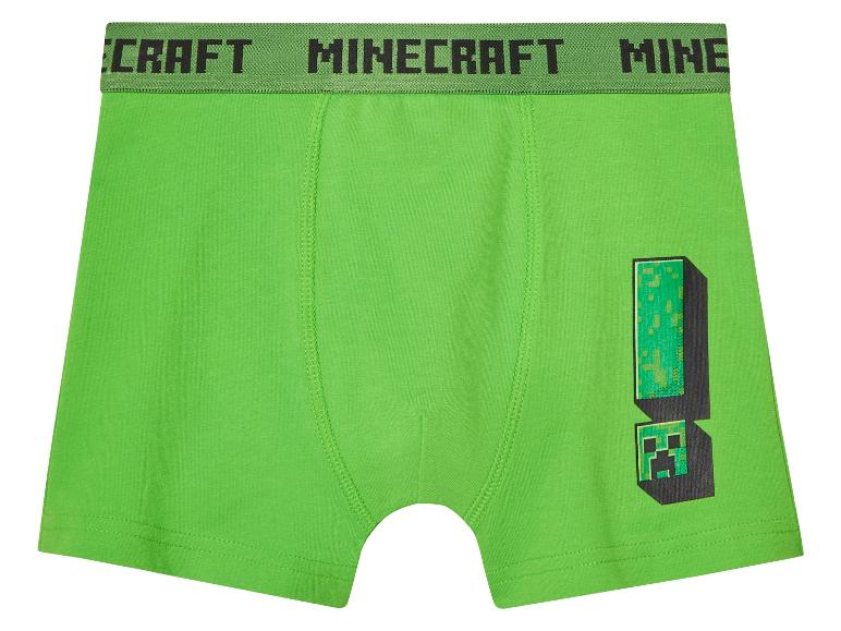 Hellgrüne Minecraft Boxershorts mit Minecraft Logo.