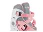 Rosa und graue Rollschuhe mit verstellbaren Riemen