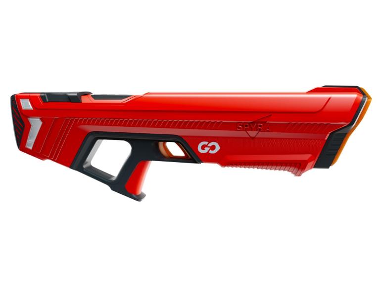 Rote und schwarze Spyra Wasserpistole.