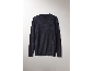 Dunkelblauer Feinstrickpullover für Herren mit Rundhalsausschnitt.