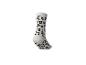 Weißer Socken mit Leopardenmuster