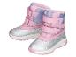 Kinder-Winterstiefel in Pink und Silber mit Klettverschluss