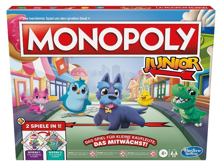 Monopoly Junior: Brettspiel für Kinder mit zwei Schwierigkeitsstufen.