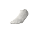 Weißer Kurzsocken auf schwarzem Hintergrund.