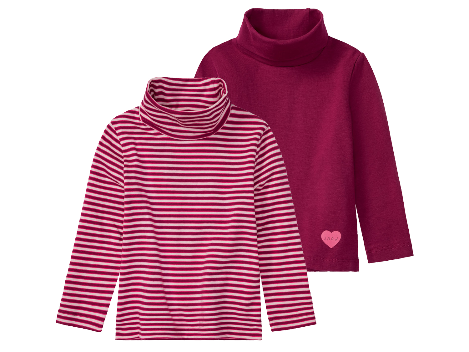 lupilu® Kleinkinder Rollkragenshirts (86/92, pflaume/pink/rosa) | 04055333045040