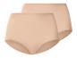 Zwei beigefarbene Damen-High-Waist-Slips