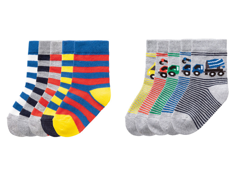 Gehe zu Vollbildansicht: LUPILU® Kleinkinder Jungen Socken, 5 Paar, mit Bio-Baumwolle - Bild 1