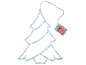 LED-Weihnachtsbaumsilhouette mit Batteriepack