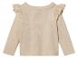 Beige Langarmshirt mit Spitzendetails für Babys.