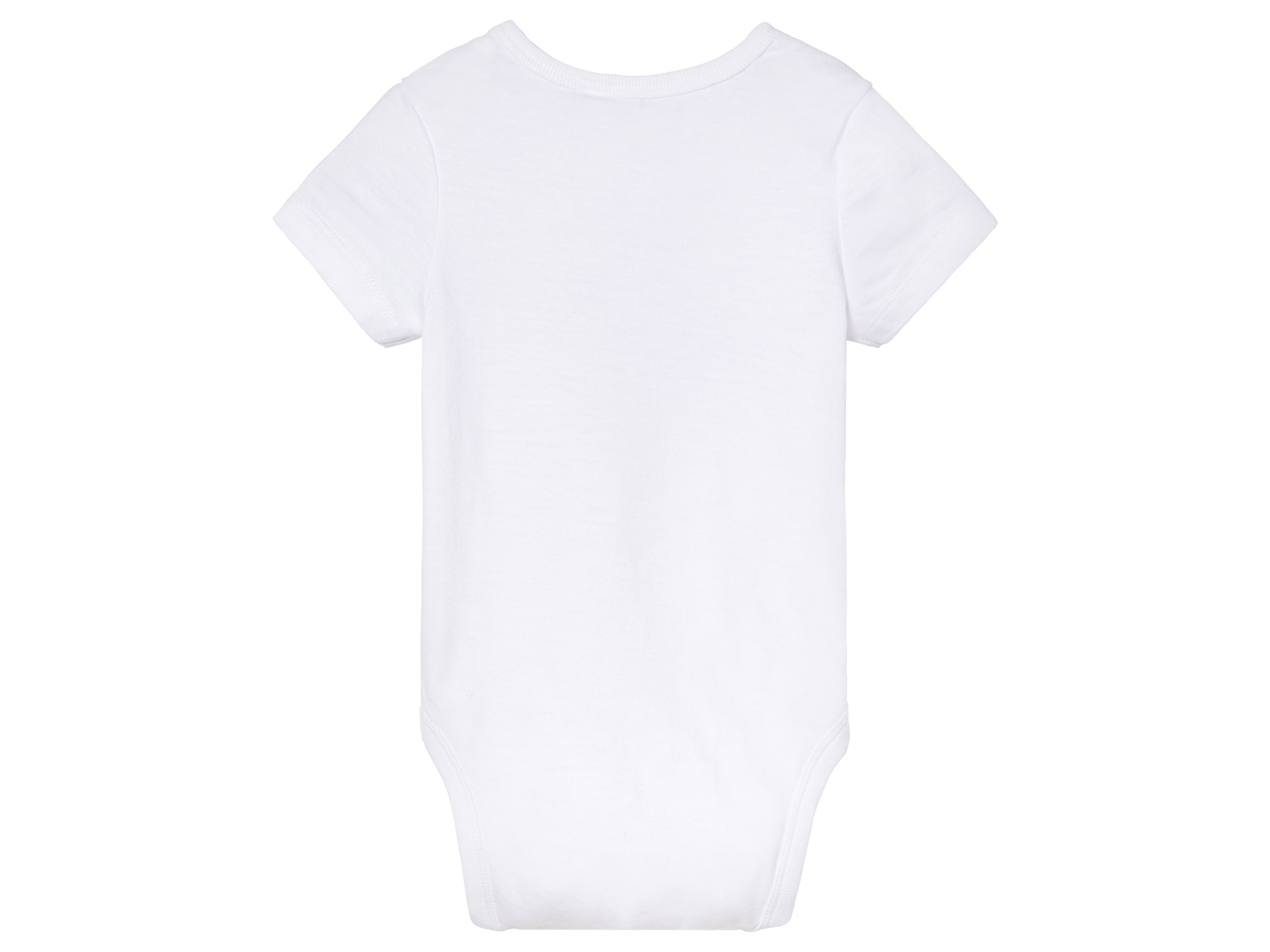 Thumbnail - lupilu® Baby Bodies, 3 Stück, kurzarm (62/68, koralle/hellblau/weiß)