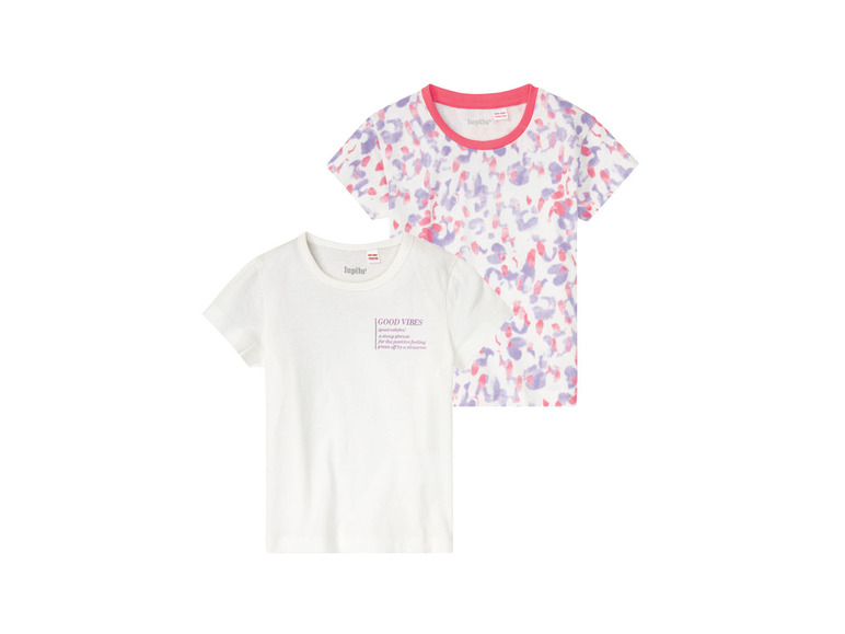 Gehe zu Vollbildansicht: lupilu® Kleinkinder/Kinder Mädchen T-Shirt, 2 Stück, mit Rundhalsausschnitt - Bild 15