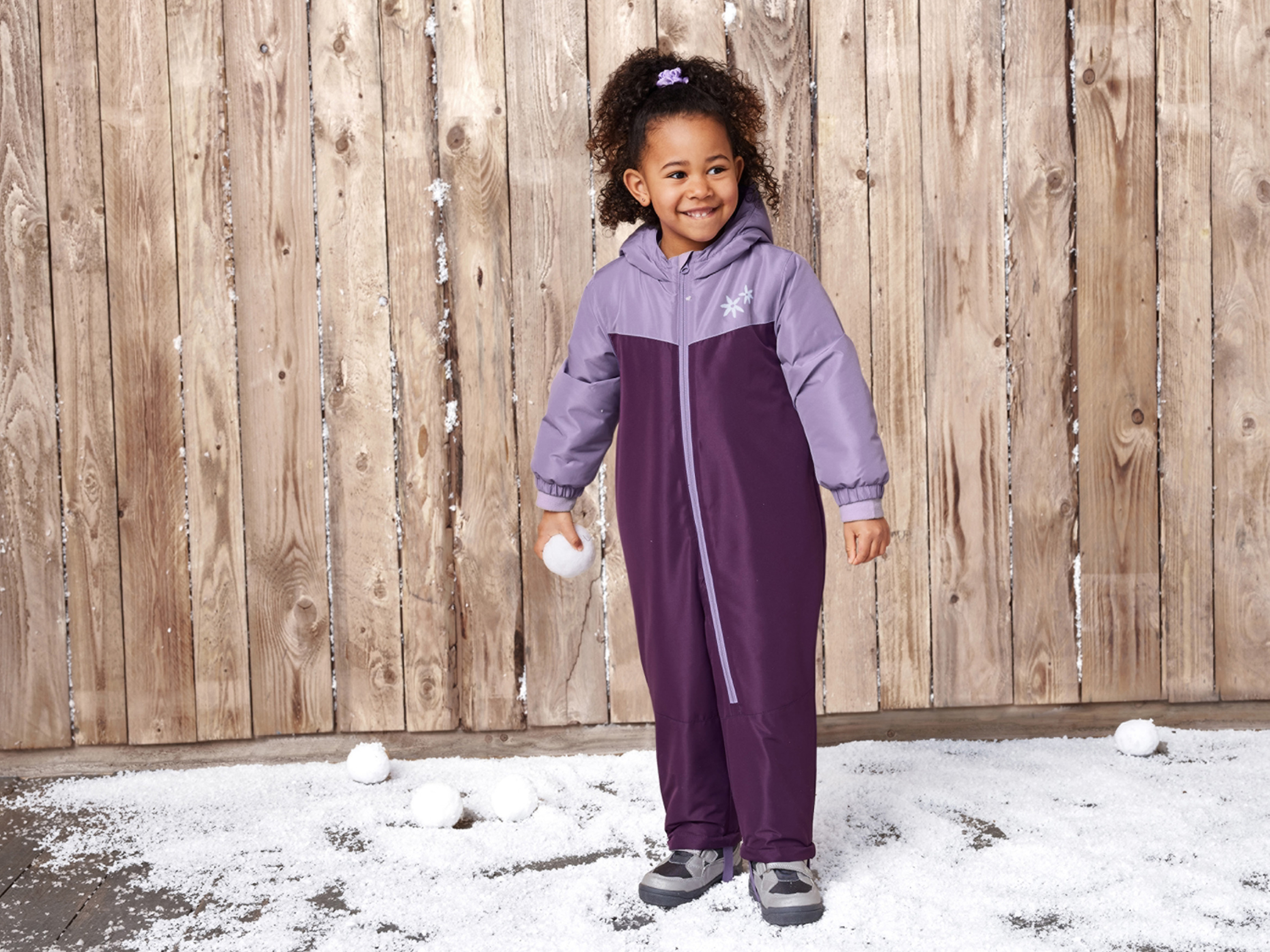 LUPILU® Baby Kleinkinder Mädchen Schneeoverall (Lila, 86) – Bild 2 von 4