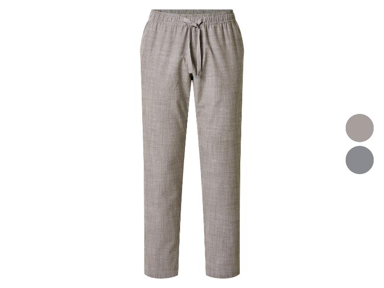 Graue Herren-Schlaf- oder Freizeithose mit Kordelzug in der Taille.
