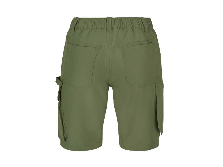 Grüne Herren-Cargoshorts mit elastischem Bund und Gesäßtaschen