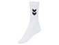 Weiße Socken mit dunkelblauem Hummel-Logo.