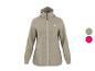 Beiger Kapuzenpullover mit Reißverschluss und Waffelstruktur, mit zwei Farbmustern.