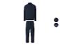 Dunkelblauer Herren-Fleece-Trainingsanzug mit Reißverschlussjacke und Hose