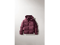 Weinrote Herren-Steppjacke mit Kapuze