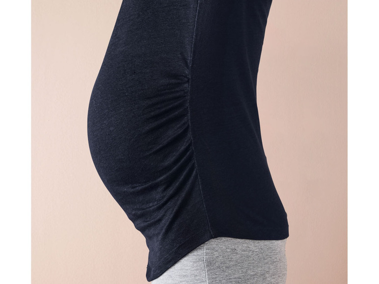 Gehe zu Vollbildansicht: esmara Damen Umstands-T-Shirt, mit seitlicher Raffung für den wachsenden Babybauch - Bild 9