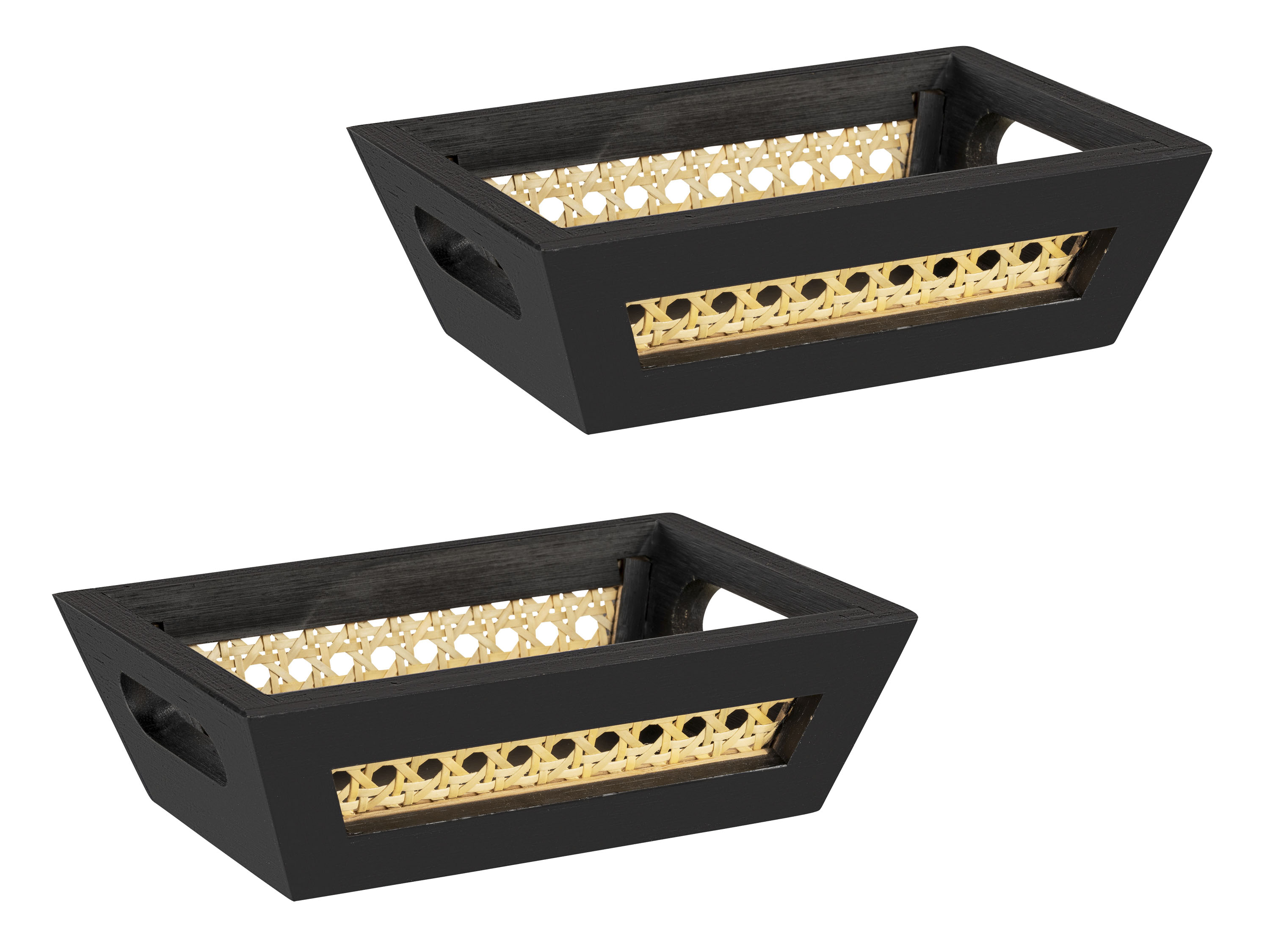 Wenko Aufbewahrungskörbe (2er Set Körbe S, schwarz) | 04008838450857