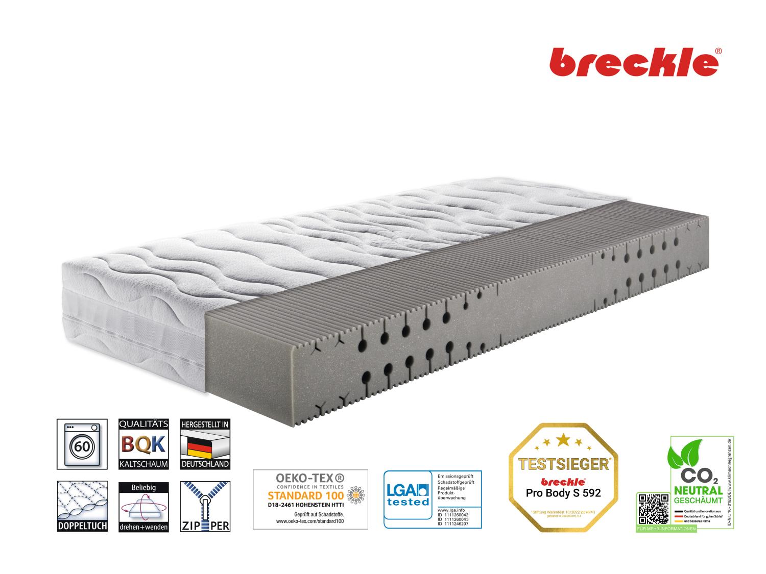 Matratze Breckle Weida Pro Body S 592 7-Zonen Kaltschaum-Matratze »Pro Body S 592«, für alle…