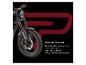 PRIKE Motorrad PXS 125 Scrambler: Vorderrad mit Scheibenbremse und Text „Maximale Sicherheit“