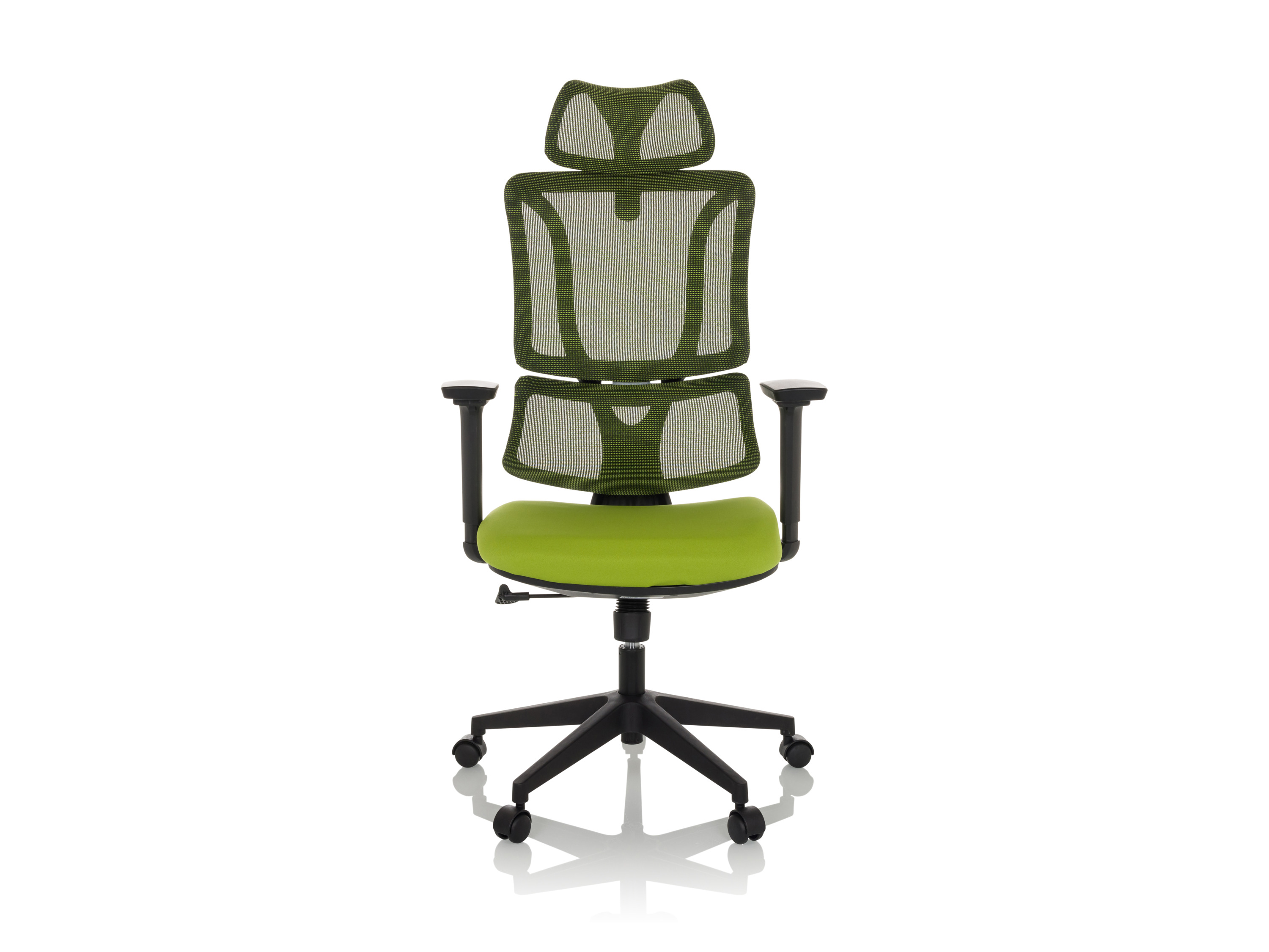 MYBUERO Bürostuhl / Drehstuhl ERGOMY Sitz Stoff / Rücken Netzstoff (Grün)
