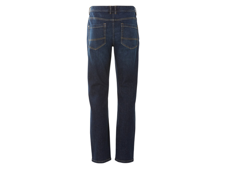 Eine blaue Jeans von hinten.