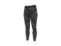 Damen-Sportleggings mit grau-schwarzem Camouflage-Muster und elastischem Bund.