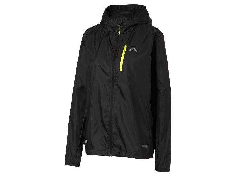 Schwarze Regatta Windjacke mit Kapuze.