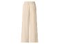 Beige weite Hose mit elastischem Bund.