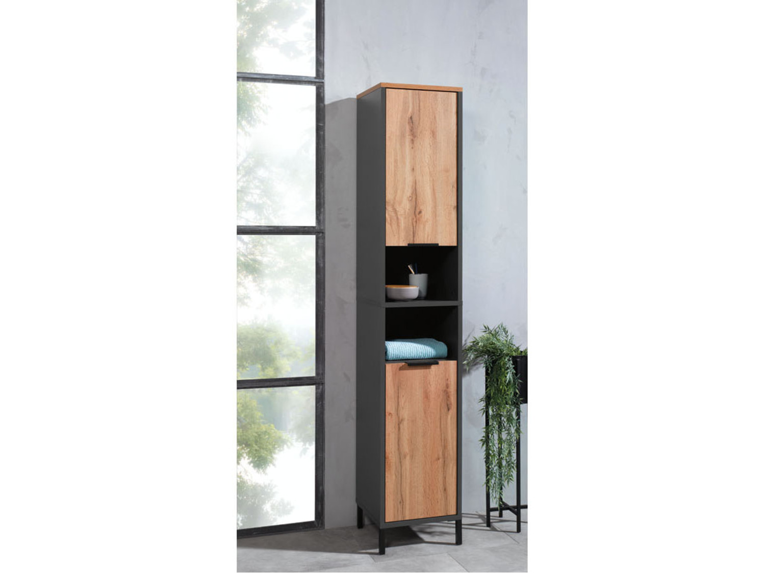 LIVARNO home Bad-Hochschrank »San Diego«, mit „Soft-Cl…