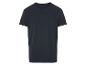 Einfarbiges dunkelblaues T-Shirt mit kurzen Ärmeln.