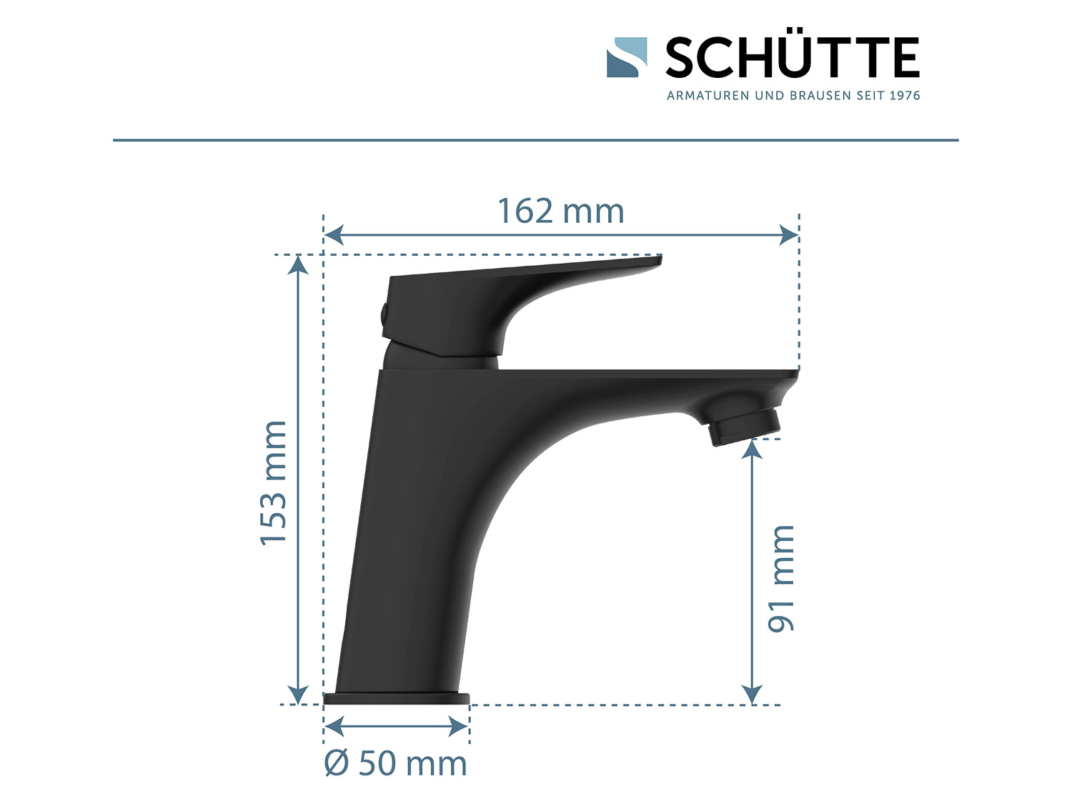 Thumbnail - Schütte Waschtischarmatur BOSTON (schwarz matt)