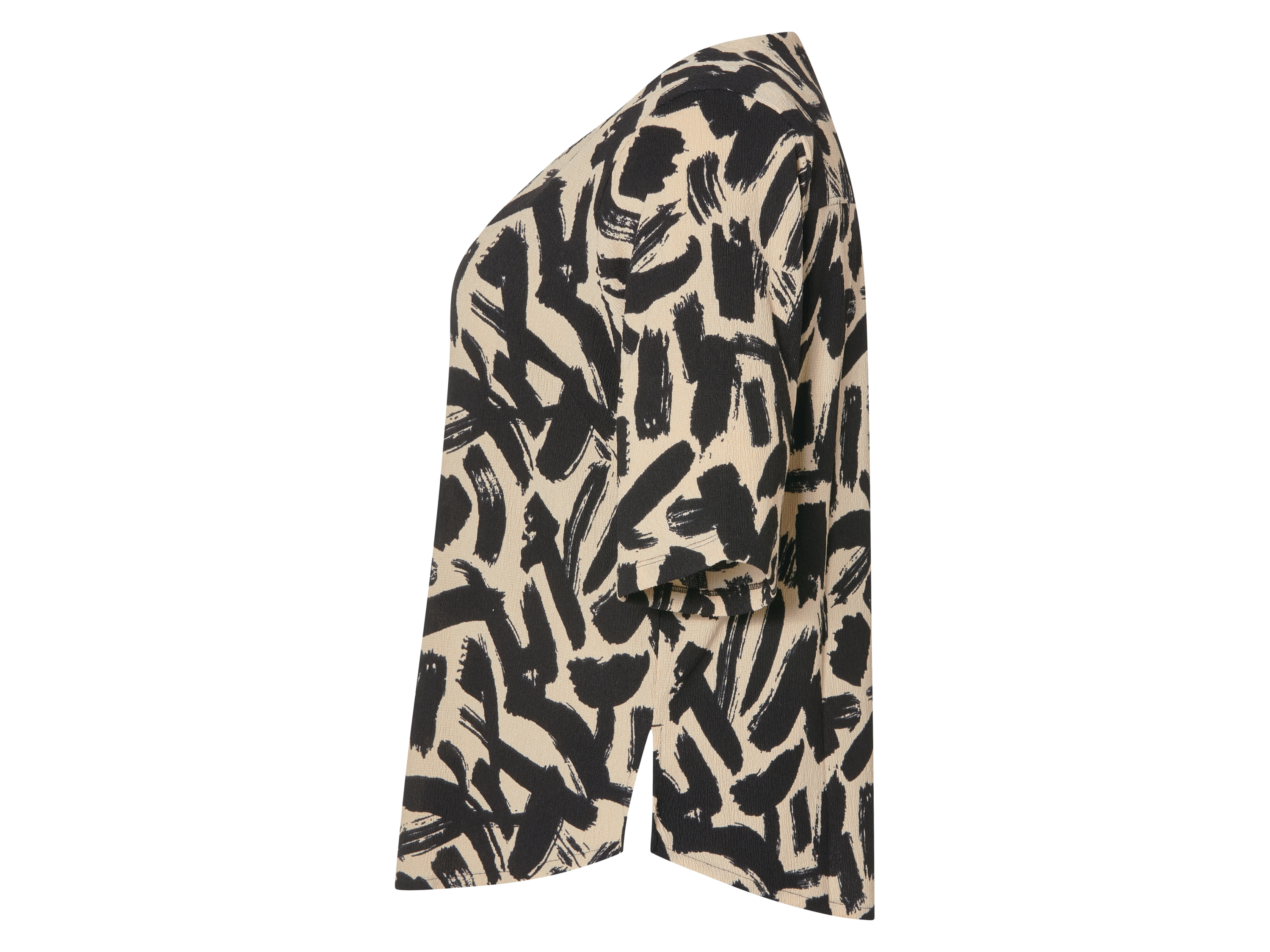 Thumbnail - esmara® Damen Bluse kurzarm (schwarz/beige, XL(48/50))