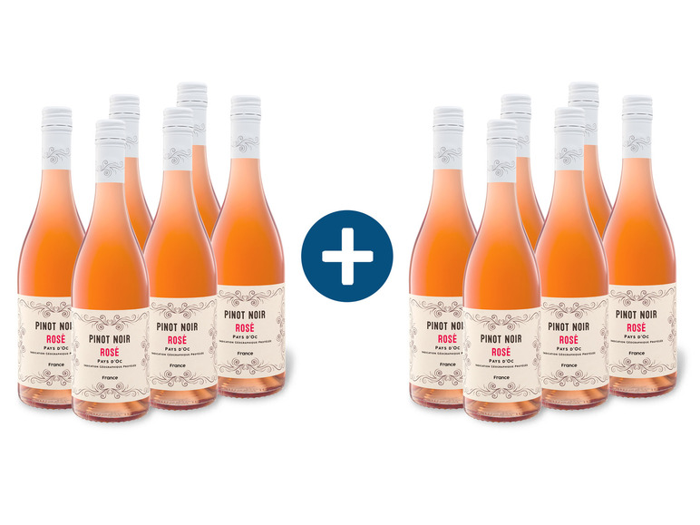 6+6 Paket Pinot Noir Rosé Pays d'Oc IGP trocken, Roséwein