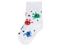 Weiße Socken mit Monstern