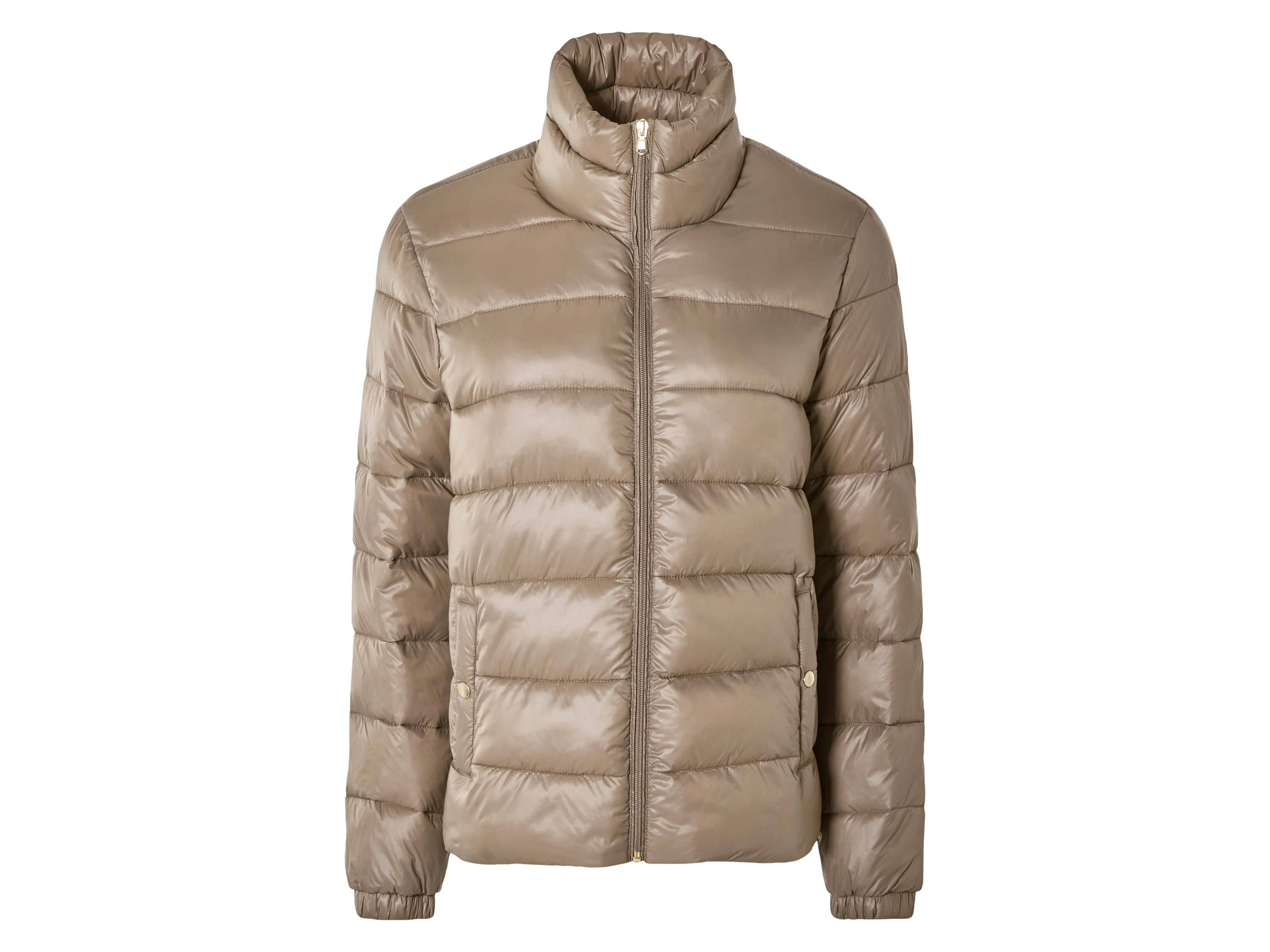esmara® Damen Lightweight  Jacke (Beige, M(40/42))““ | marine, olive: leicht tailliert geschnitten Kragenform: beige, olive: Stehkragen Material: Obermaterial: Polyamid