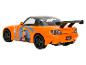 Ein orangefarbenes Spielzeugauto Honda S2000 mit Naruto-Motiv und Spoiler.